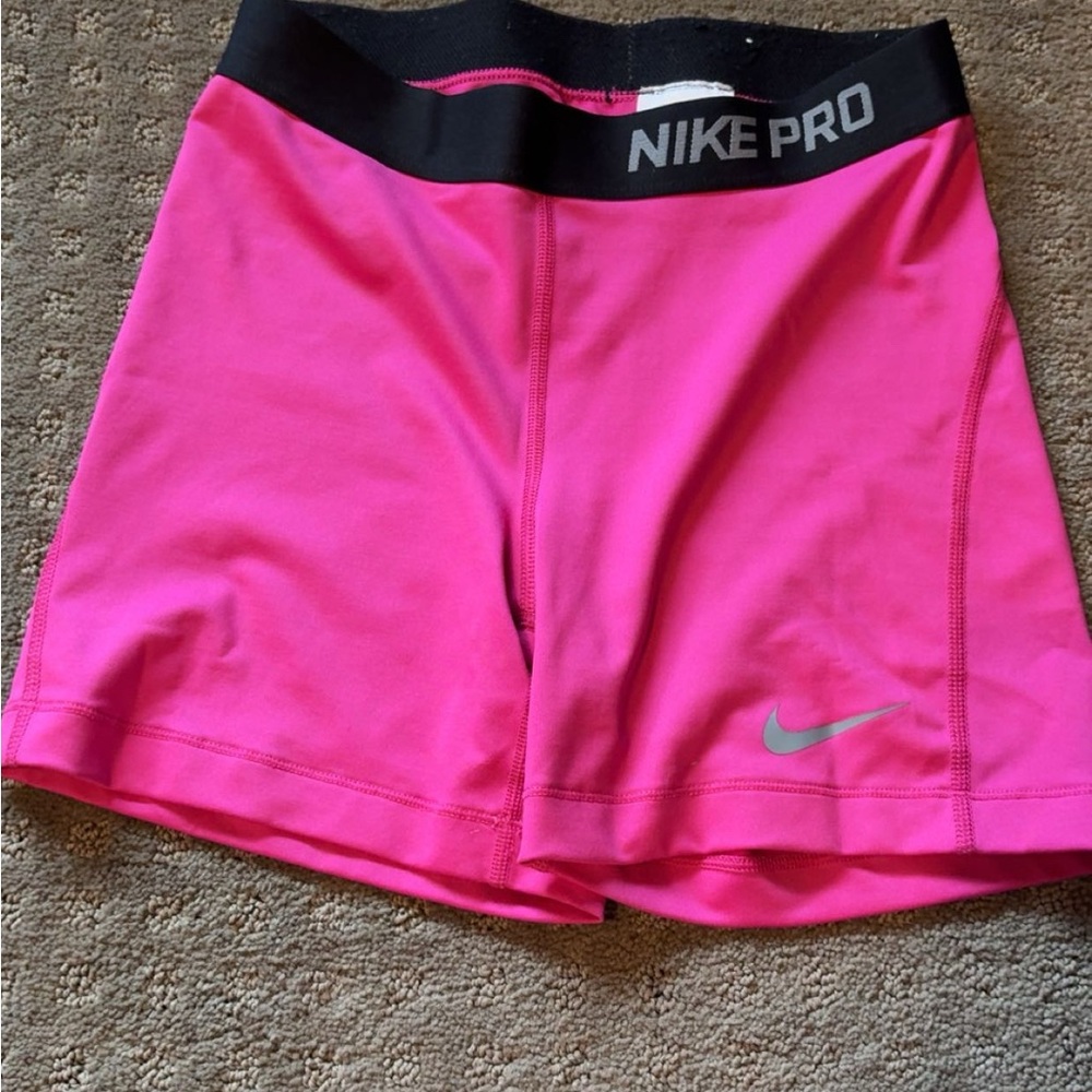 Nike Pro Women's Bright Pink Athletic Shorts